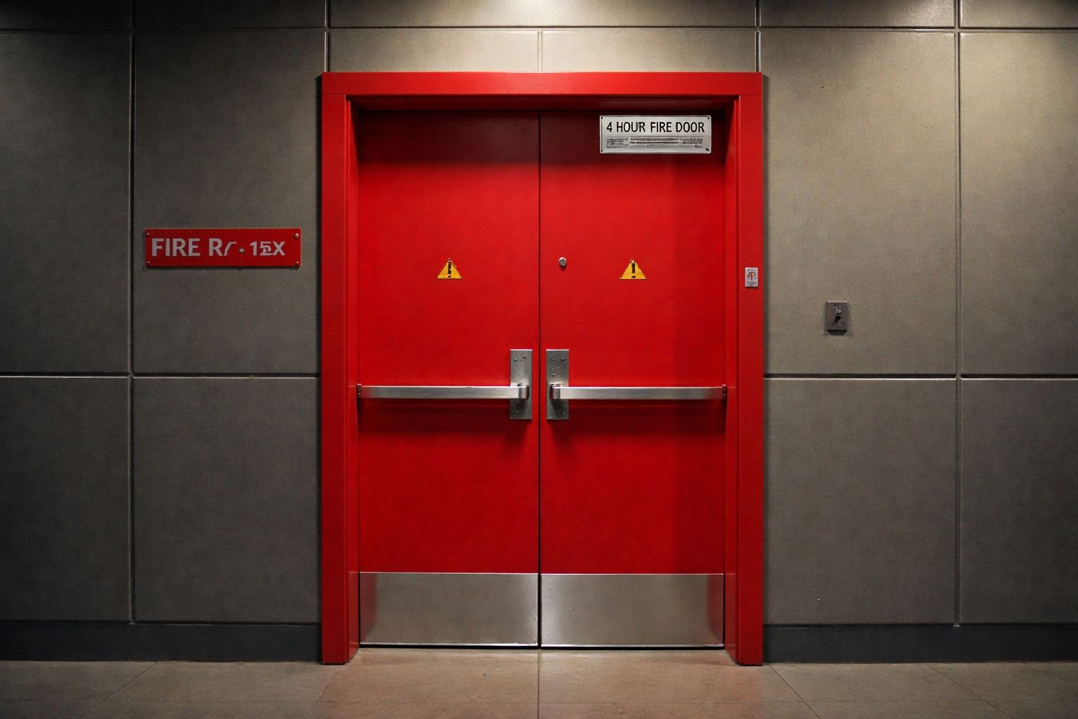 Fire-rated door with 4 hour fire rating installed in a Sydney building.