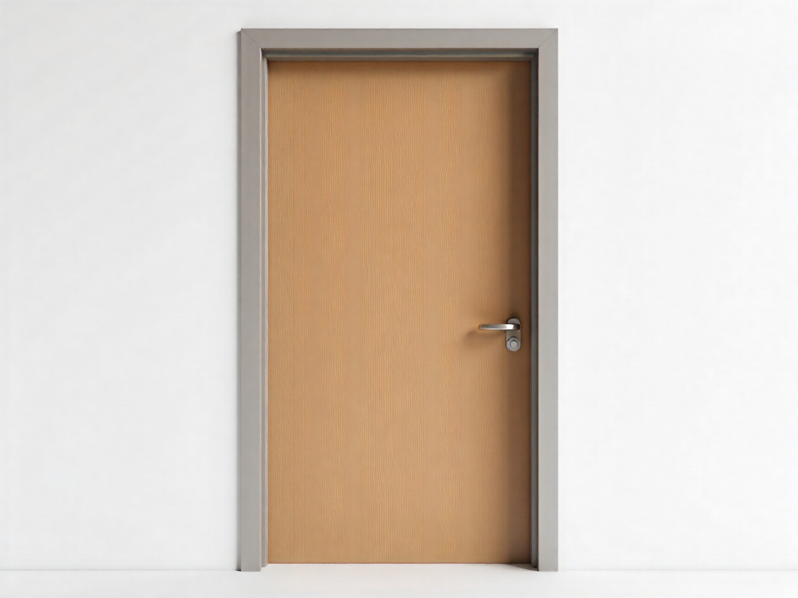 Acoustic door supported by a durable galvanised steel frame.