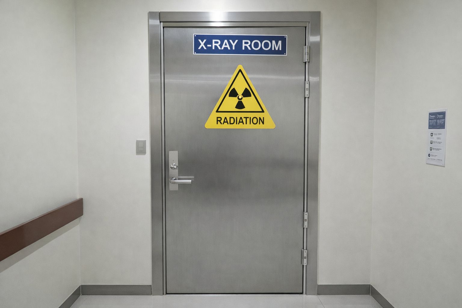 Lead lined door installed in a Sydney medical clinic for radiation protection.