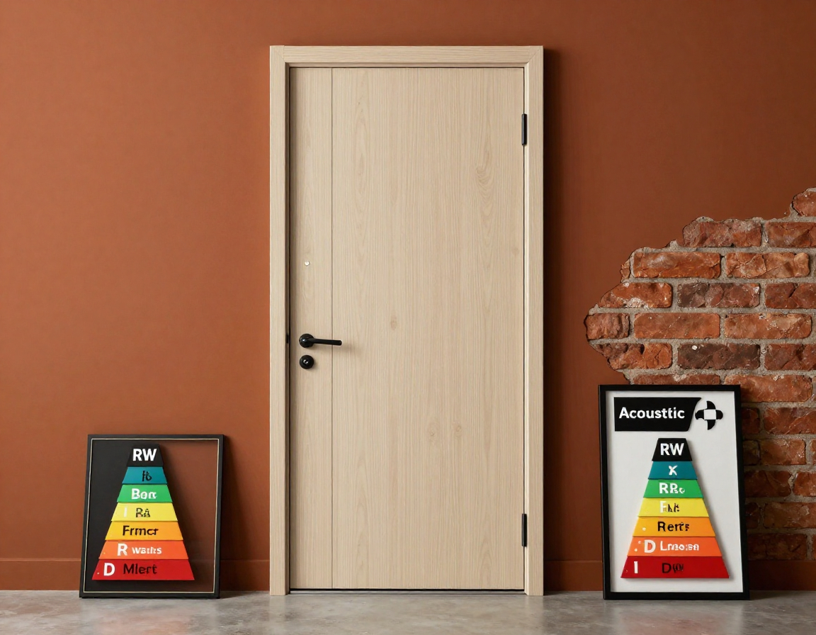 Acoustic door demonstrating RW rating performance in a Sydney building.